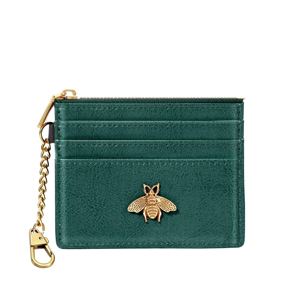 8220 Card Holder Keychain Wallet with ID Window RFID Coin Purse Bee Gifts